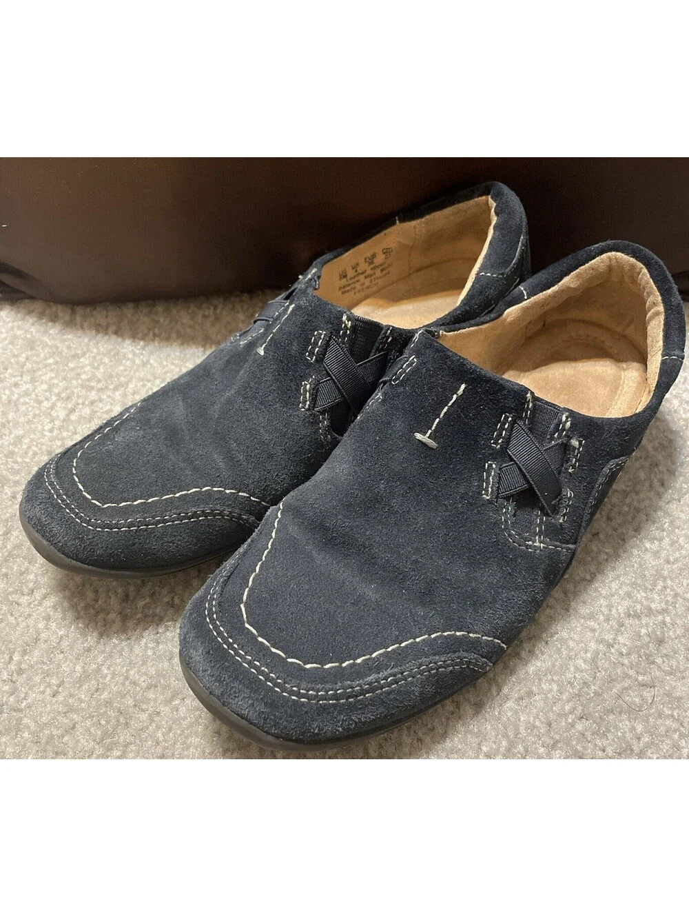 Naturalizer Women's Slip On Sneakers Casual Shoes Blue Suede Size 6M